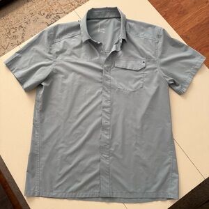 ARC'TERYX Skyline Shirt Light Blue Grey Performance Snap Up Lightweight Hiking